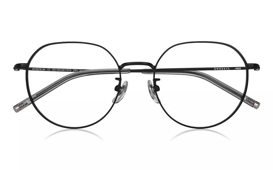 Eyeglasses +NICHE NC3027C-3A  マットブラック